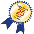 25 years of business logo